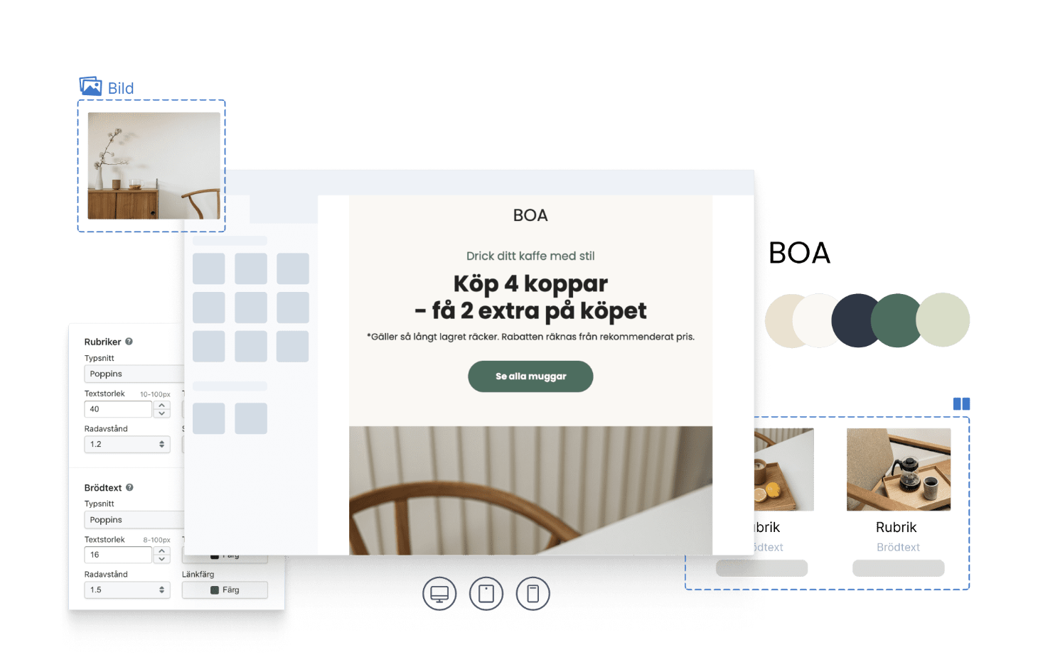 Skärmbild från Get a Newsletter